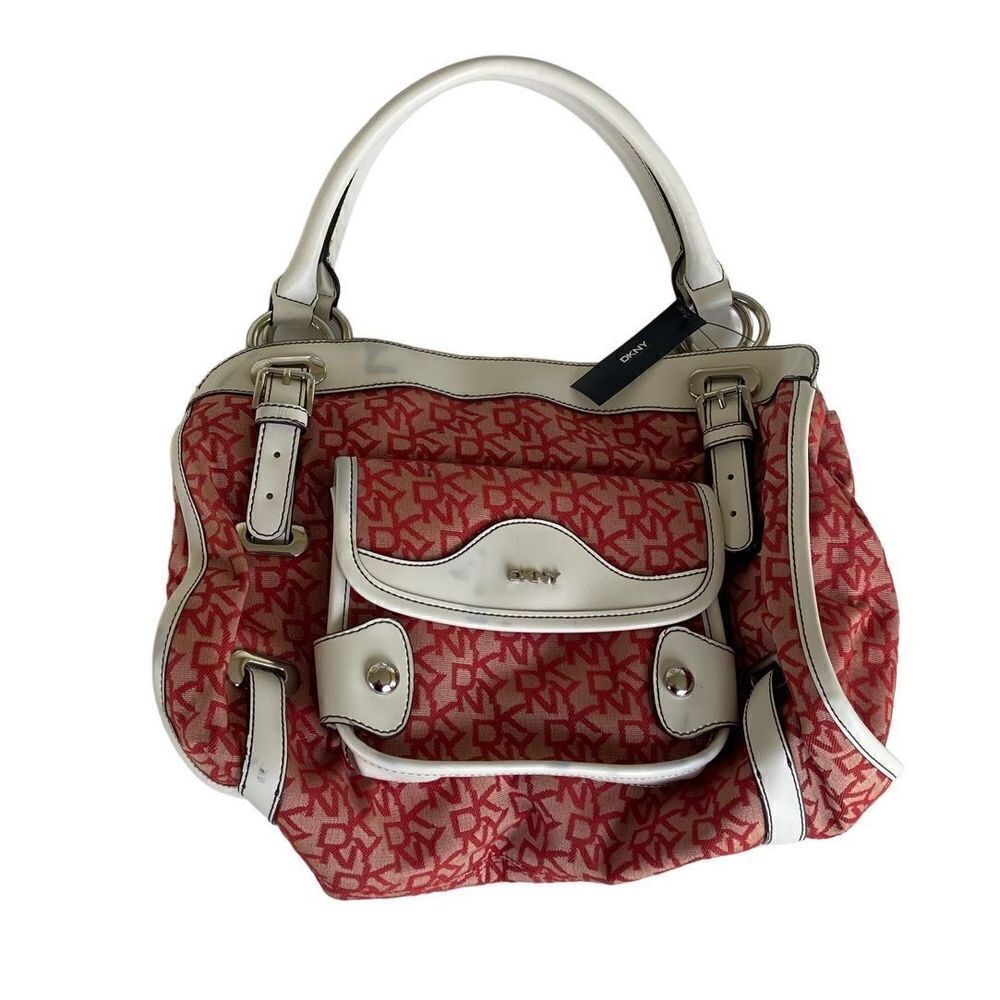 DKNY Red / White Monogram Purse - NWT